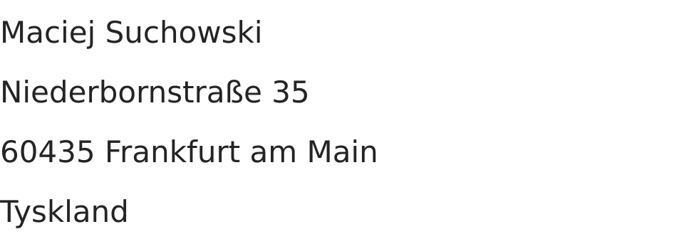 Udbyderens navn og adresse